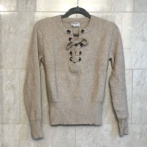 Dusty pink sweater, very soft.